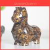 Resin Animal Figurine Decor With Crystals For Home Office And Gift Use