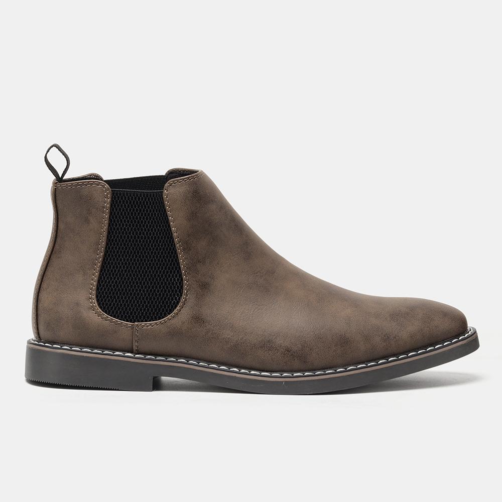 Chelsea Boots Men Brand 2026 Casual Comfortable Retro Fashion Boots Leather