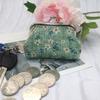 Cute Floral Coin Purse, Vintage Kiss-lock Change Pouch, Mini Coin Wallet Trinkets Storage Pouch for Coins, Cash, Cards