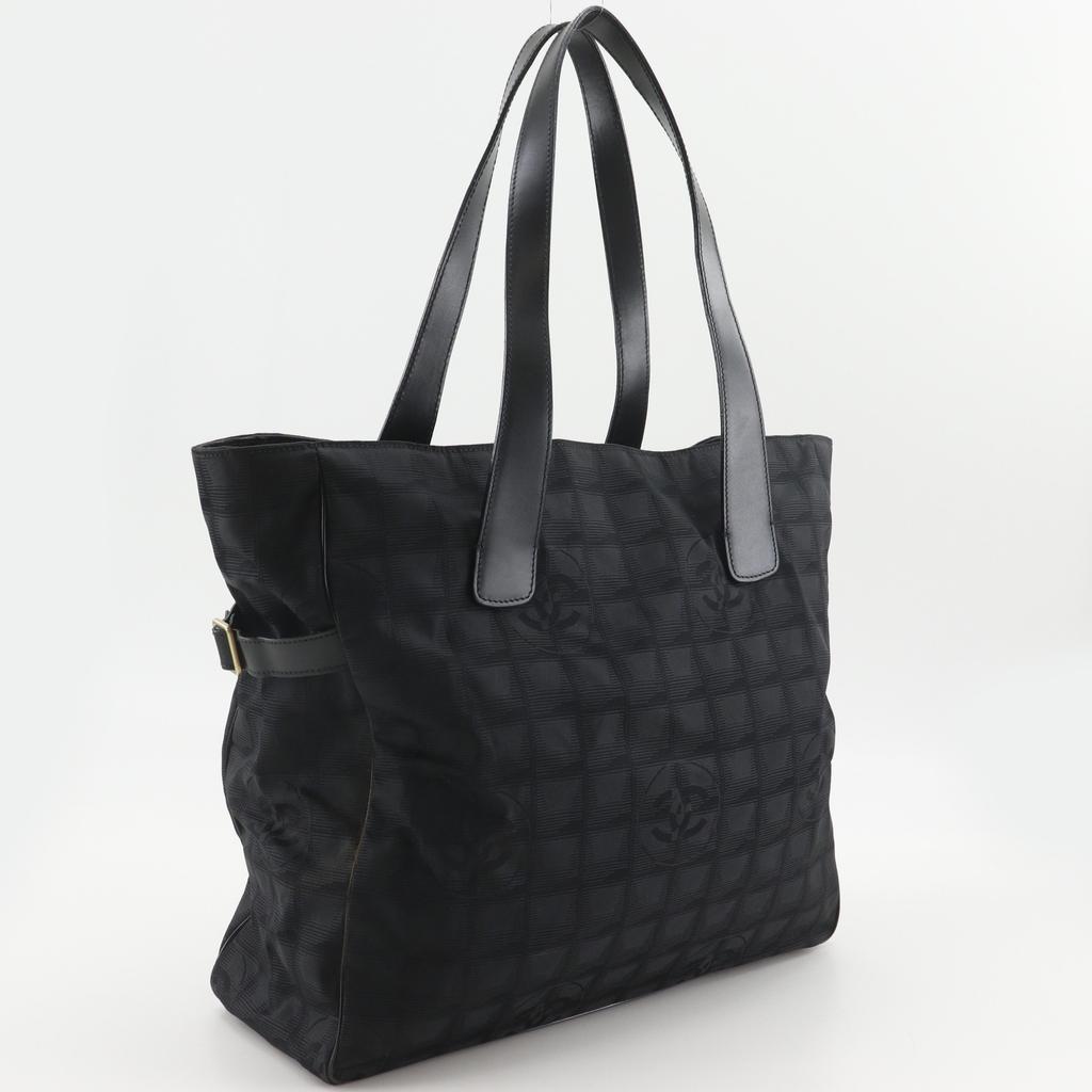 CHANEL New Travel Line Tote GM Tote Bag A15825 black Nylon canvas Women Used