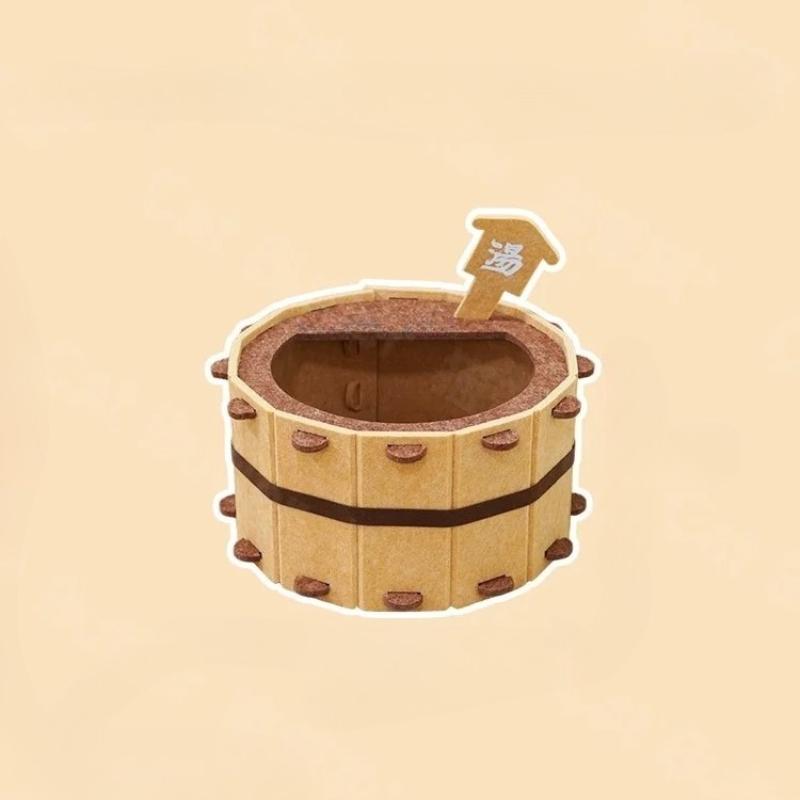 

Semi-Enclosed Hot Spring Shaped Cat Nest Felt Cat House Bed Breathable Felt Kitten Cave with Built-in Scratch Board Pet Supplies L-37x37x21cm