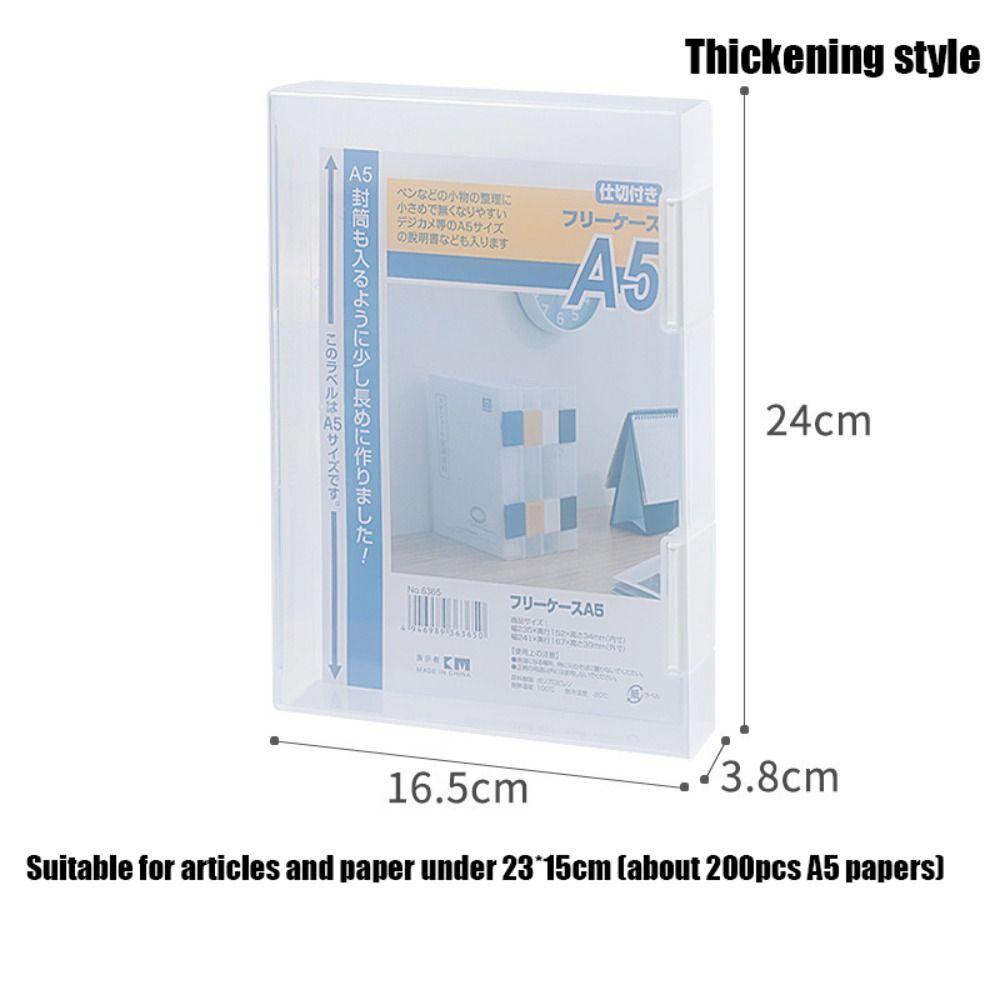 Durable a5 Organize The Box Transparent a4 File Storage Box A4 File Box  Test Paper Classification