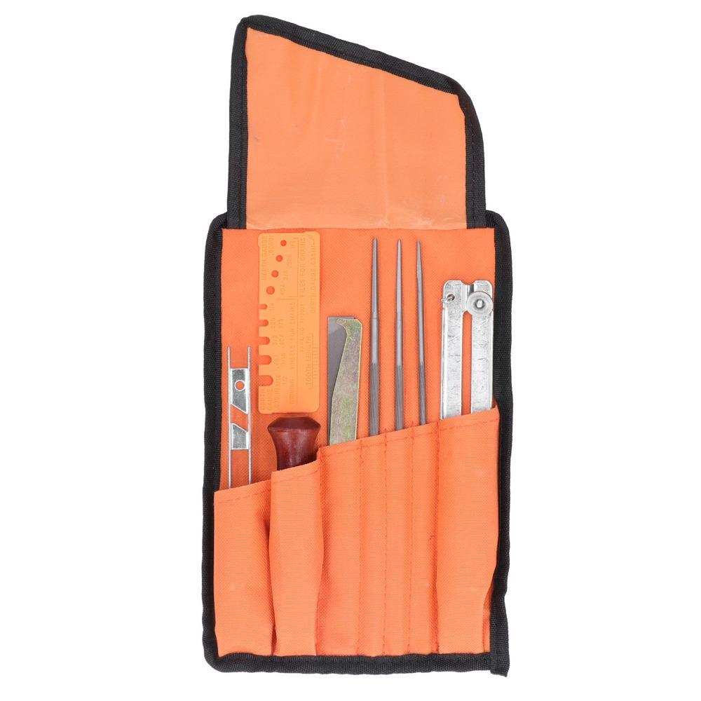 9 PCS 5/32" / 3/16" / 7/32" Chainsaw Sharpener Kit Depth Gauge Round File For Chain Sharpening