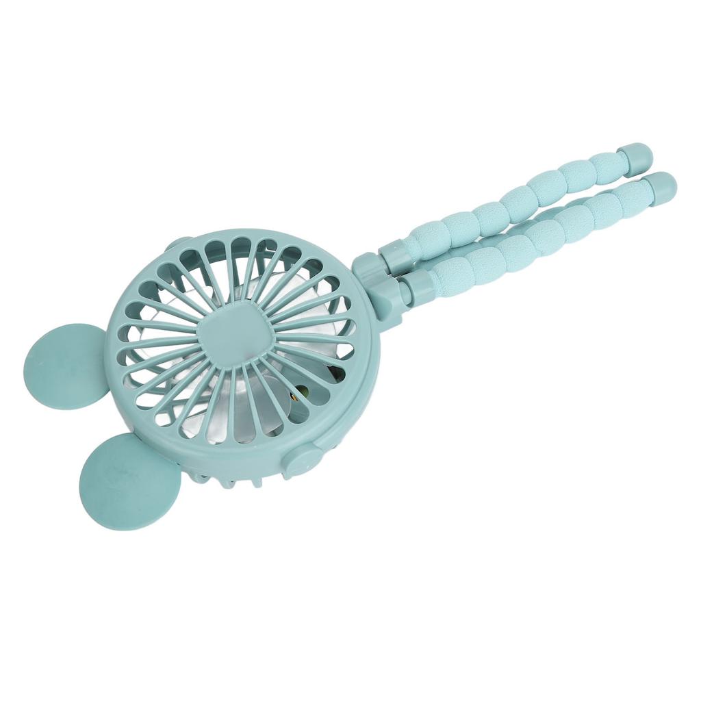 Kinderwagen-Ventilator Wiederaufladbar 3 Stufen Tragbarer Handventilator mit LED-Licht für Zuhause Outdoor