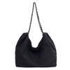 Large capacity denim bag women's lightweight new college student class shoulder bag chain tote bag