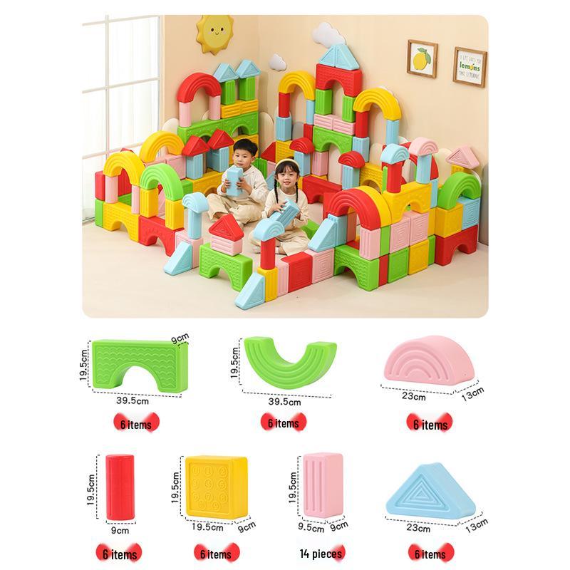 Large Building Blocks for Kindergarten: Educational Construction Toys for Classroom and Play Areas