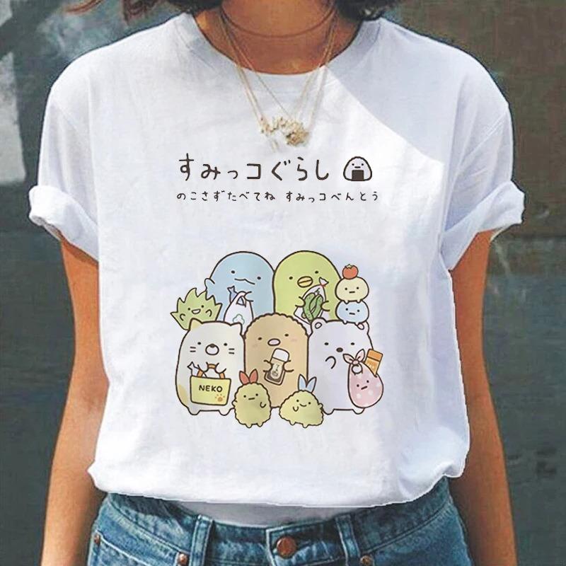 Cartoon Cute Japanesestyle Fashion Women TShirts Harajuku Kawaii Clothes Short Sleeve Summer Tees Casual FeUnisex Tops ONeck