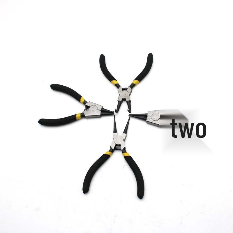 5" Industrial-Grade Multifunction Circlip Pliers - Dual-Use, Inner & Outer Straight, Manual Disassembly Tool