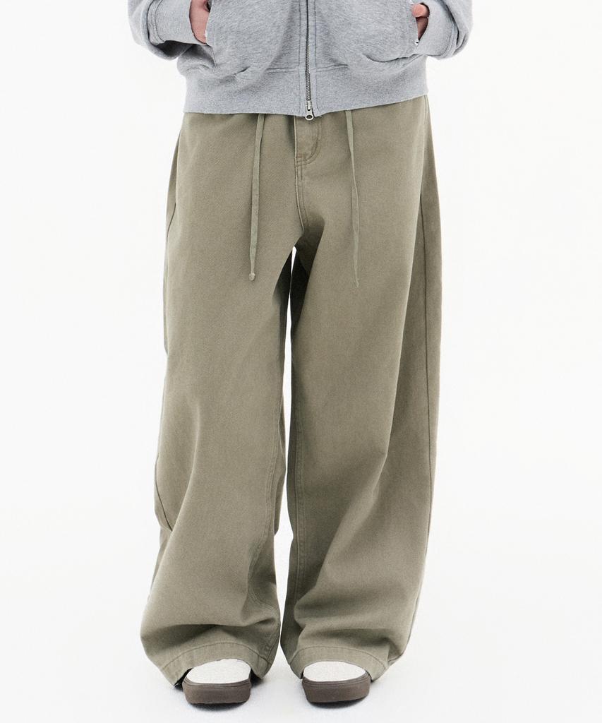 FILLUMINATE Twill Cotton Elastic Waist Pants - 3 Colors
