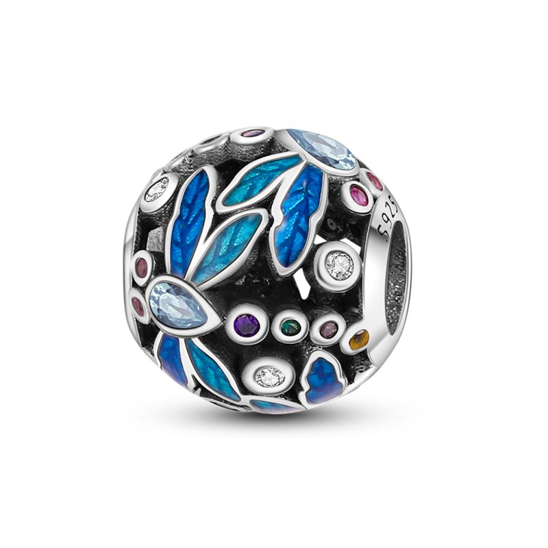 Copper Dangle Charm Beads Insect Birds Butterfly Original Accessories Bracelets Diy For Pendant Necklace Making For Women