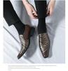 Men's European & American Pointed Toe Leather Loafers, Large Size Slip-On Shoes