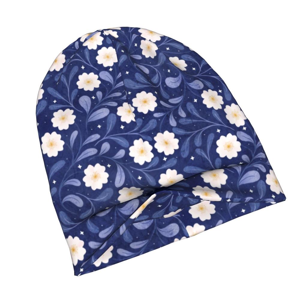 ZLIENSZUS Magic Midnight Daisies Adult Beanie Hat - 2D Flat Printing Daisy, Suitable for Commuting, Evening Outfits & Urban Style, Fashionable for &,