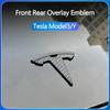Car Sticker Tesla ABS Car Steering Wheel Rear Trunk Badge Overlay Sticker for Tesla Model 3 Model Y Front Hood Cover Emblem Modi