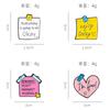 4PCS Motivational Sentences Enamel Badges Letter Everything Is Going To Be Okay Lapel BroochAlloy Pins On Backpack Clothing Hat