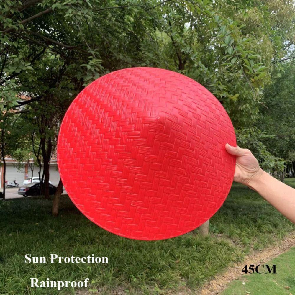 

Sunscreen Bamboo Skin Hat Summer Sun Protection Hat Plastic Rainproof Hat Men Women Outdoor 1