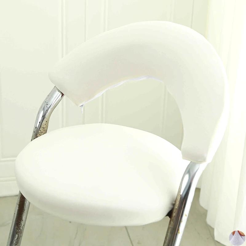 Split Low Back Chair Cover Corn Velvet Solid Color Simple Elastic Modern Home Decor Chair Dust Protect Cover Office Stool Covers
