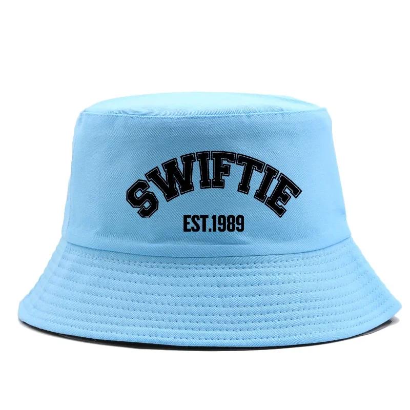 

Оптовая Горячая Распродажа Панама Принт 1989 Лето Хлопок Солнце Пляжная Шляпа Женская Мужская Шляпа Рыбака Унисекс Подарки от Поклонников Концертные Шляпы One Size небесно-голубой