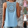 Summer Women's Solid Color Hollow Out V-neck Sleeveless T-shirt, European American Style Casual Ladies Tops for Outdoor Daily Wear