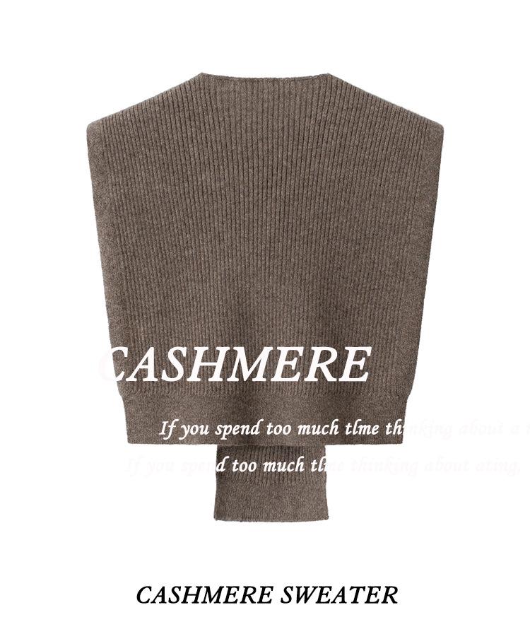 100% Pure Cashmere Knitted Shawl: All-Season Versatile Scarf & Cape