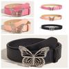 Simple And Stylish Metal Butterfly Rhinestone Belt For Women