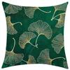 New Green Striped Floral Linen Pillowcase for Holiday Decoration and Car Cushion Cover