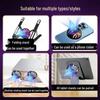 Magnetic Cooling Laptop & Tablet Stand with Silent Phone Holder & LED Lights
