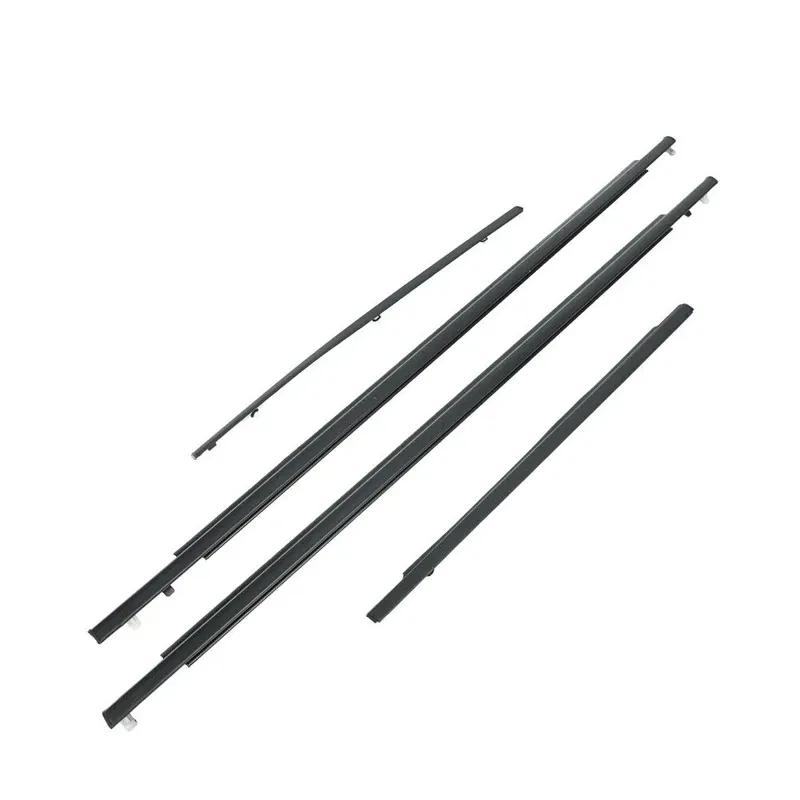 4PCS Car Door Window Glass Window Seal Moulding Trim for Toyota FJ Cruiser 2007-2014