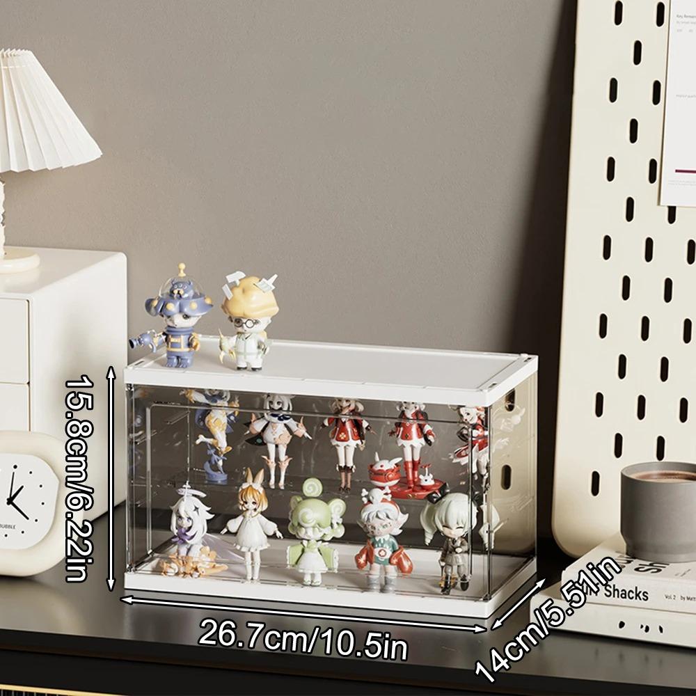 Dustproof Cartoon Toy Display Box Transparent Simple Shoes Cabinet Door Stackable Shoe Cabinets Detachable Bedroom Storage Boxes