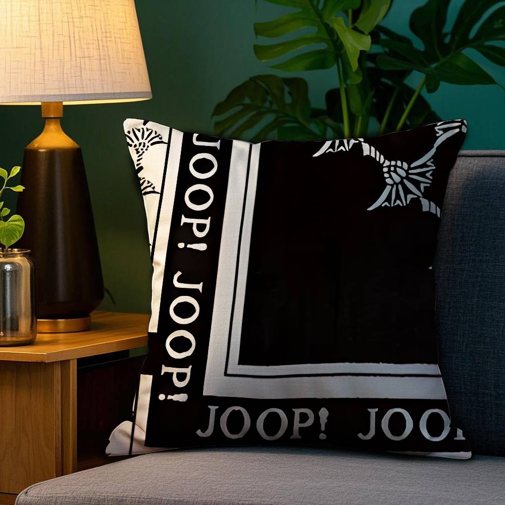 

Fashion Luxuny J-Joops Cool Pillow Case Anti-dustmite Pillowcase Invisible zipper silky Sofa cushion cover 12x12Inch