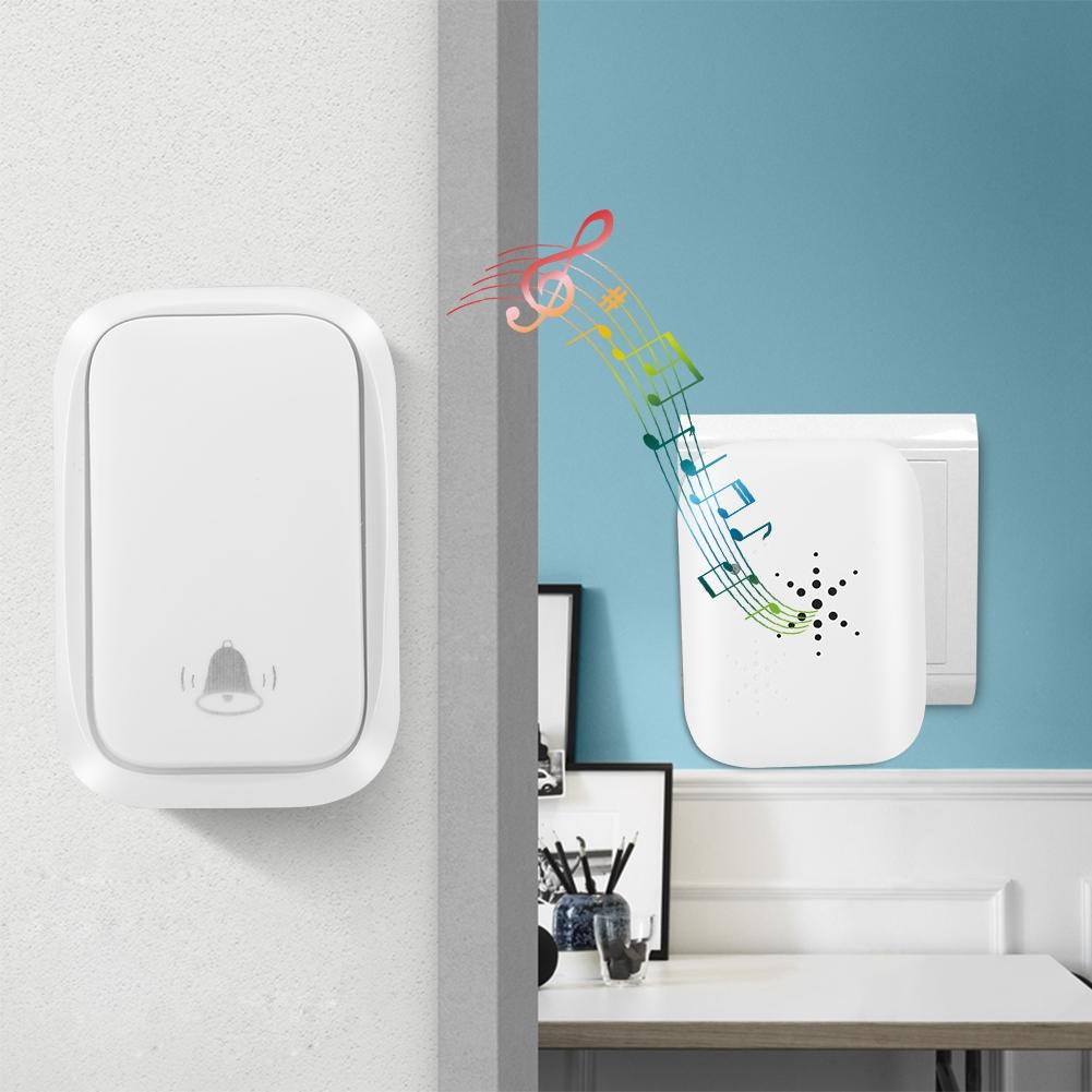 4 volumen Self powered Drahtlose Türklingel Sender Empfänger Kit IP68 Wasserdicht 1V2