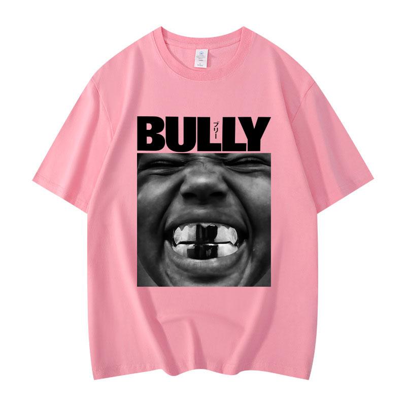 Rapper Kanye West Bully Graphic T Shirts Fashion Hip Hop Vintage Short Sleeve Tshirts Unisex Women Casual Loose Cottotn Tshirt