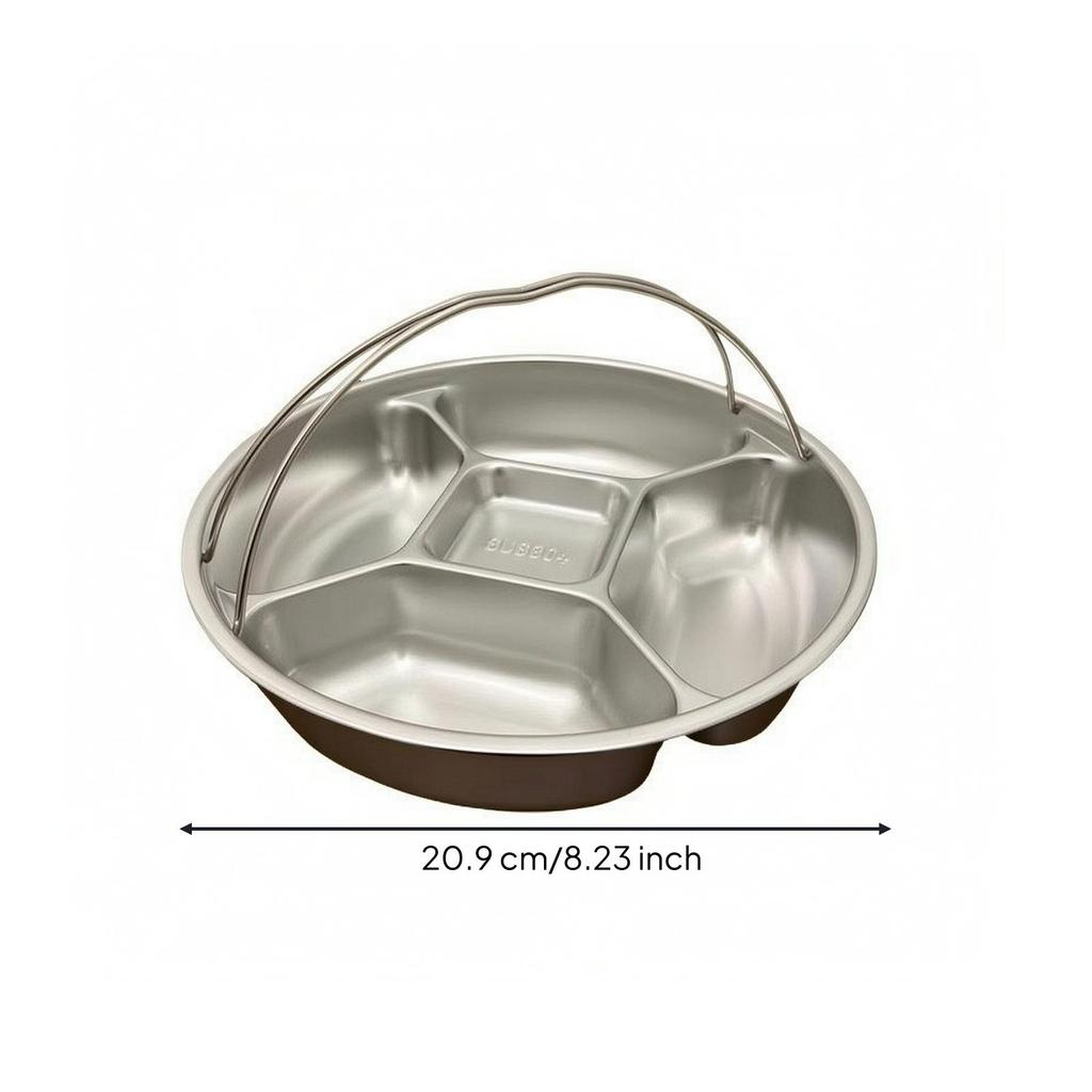 Multi-Compartment Steamer Tray Easy to Clean for Serving Multiple Steamed Dishes