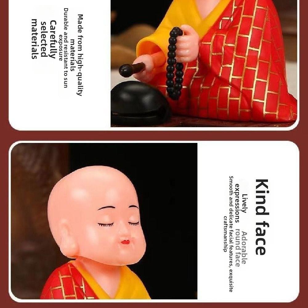 Reichtum kommt Schlagende Holzfisch-Spielzeuge Andächtiges Gebet Schreibtisch Buddha-Statue Heim- und Bürodekoration