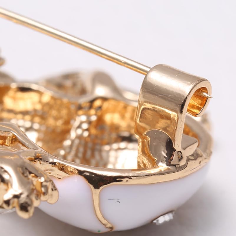 POPETPOP Christmas Brooch Set of 6, Rhinestone and Alloy Decor, Party Accessories