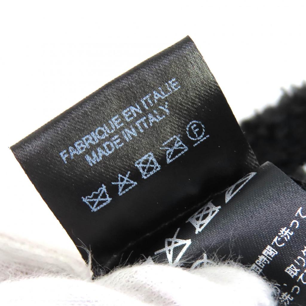 Excellent CHANEL COCOMarkMetal all-over print pile bucket hat black M 21B AA7847 Used