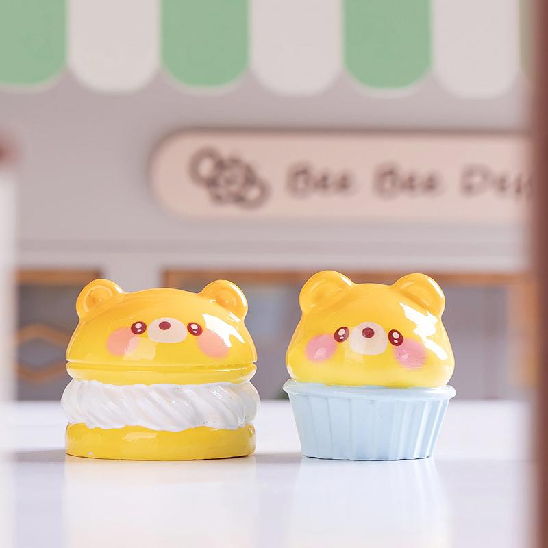 Micro Landscape Creative Bear Bread Doll Doll House Diy Food Play Decoration Accessories Desktop Ornaments