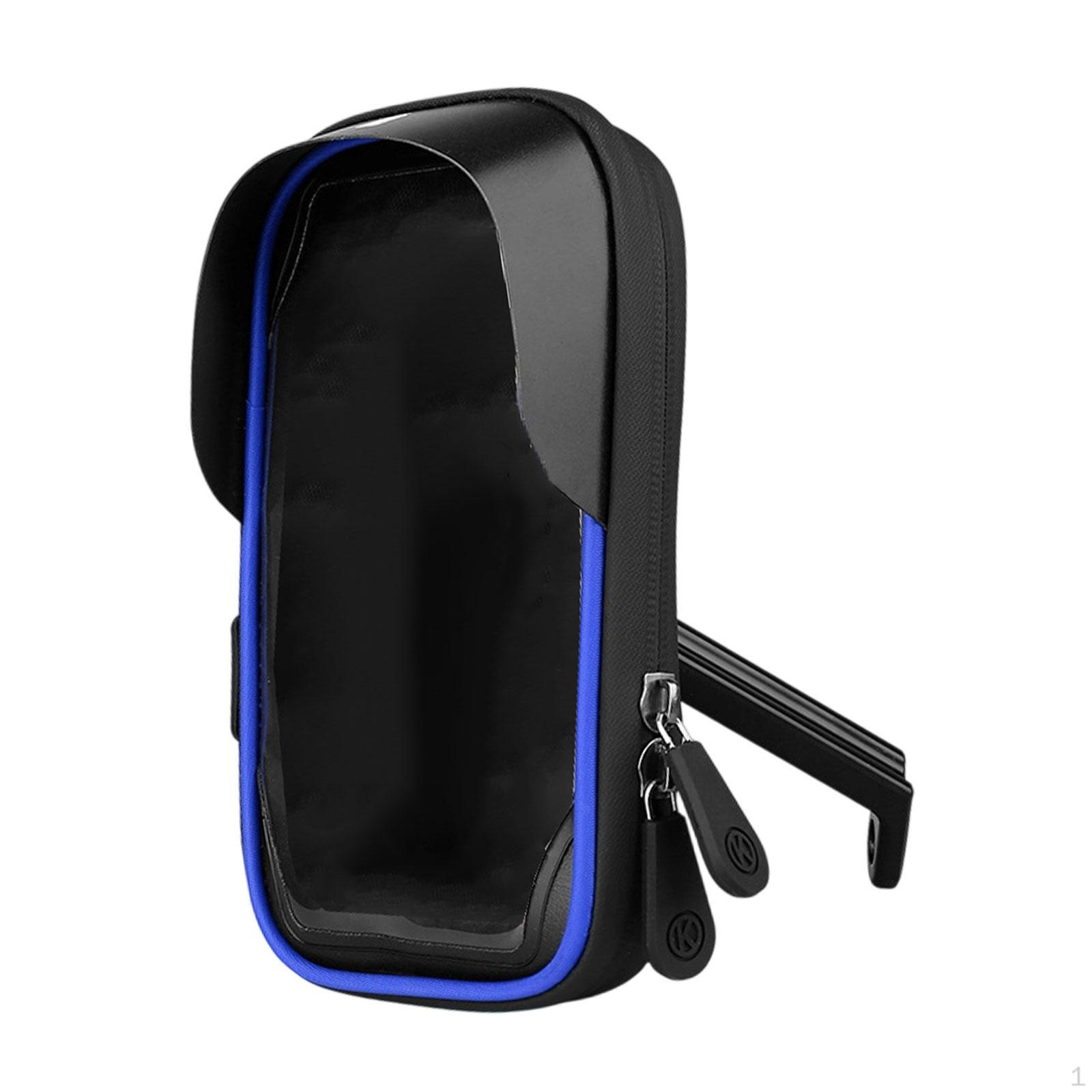 

Крепление-держатель для телефона на велосипед, вращающийся на 360° чехол для велоспорта с сенсорным экраном, сумка на зеркало заднего вида для синий