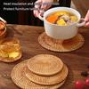 Rattan Heat-Insulating Mat Table Mat Anti-Scalding Pot And Plate Mat High-Temperature Resistant Teacup Mat
