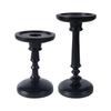 Pillar Candle Holder Gift Stable Desktop Ornament Classical Resin Candlestick Holder Table Centerpiece for Living Room Mantle