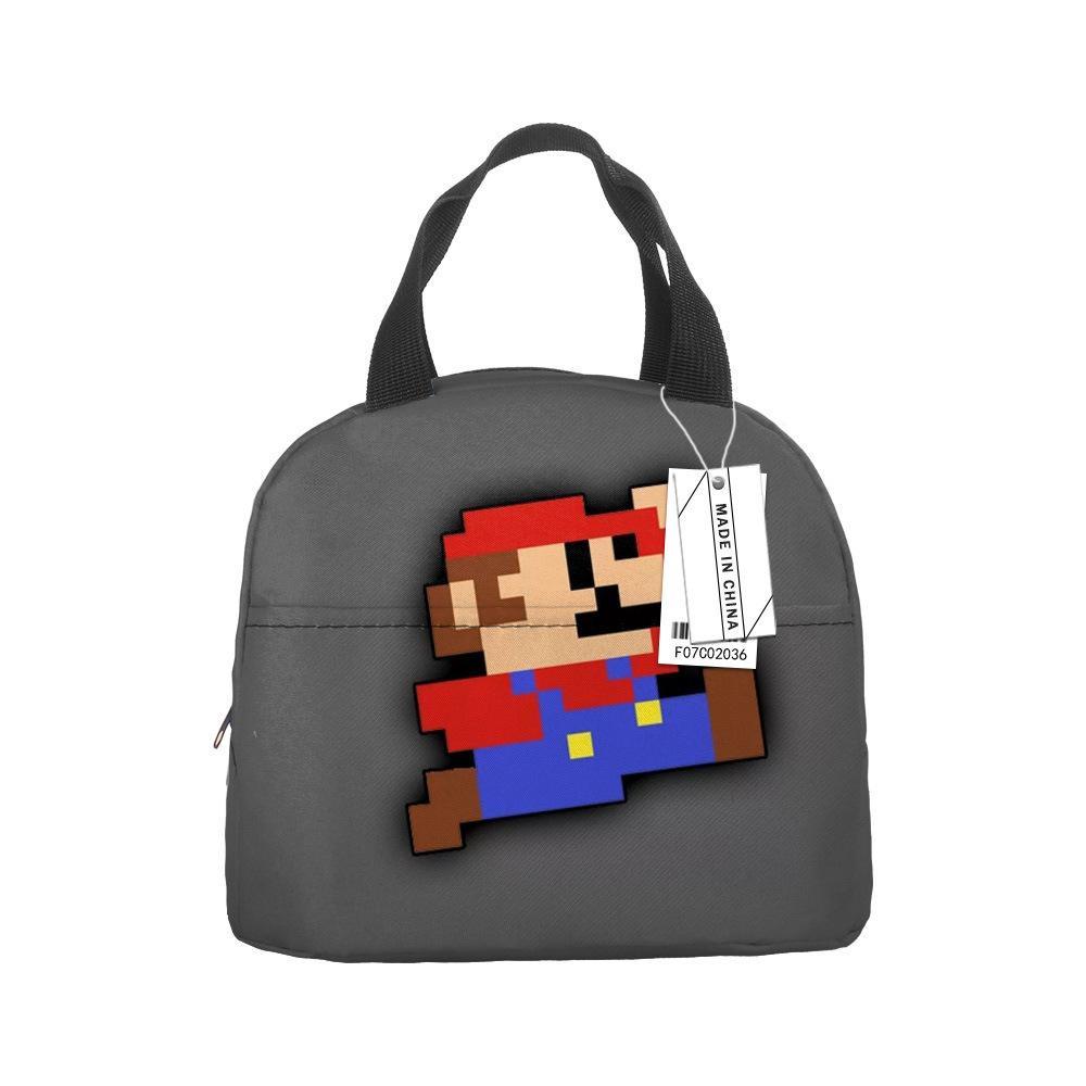 Mario Portable Bento Bag Lunch Box Bag Student Children'S Meal Bag Lunch Box Bag Bento Bag Aluminum Foil Lunch Bag Thermal Insulation