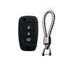 3 Buttons Silicone Car Key Cover Case Protector for For Hyundai Solaris 2 Elantra I30 I35 I40 Tucson Kona Flip Remote Keychain