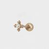 Youngglow 14k Cross Pearl Piercing
