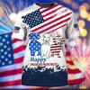 3D American Eagle Flag Print Tee Shirt USA National Emblem Men's T-shirts Independence