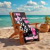 1PC Custom Name "67th Birthday Celebration" Beach Towel Highly Absorbent And Sand-Resistant Towel for Swimming, Pool, Yoga, And Travel Lightweight