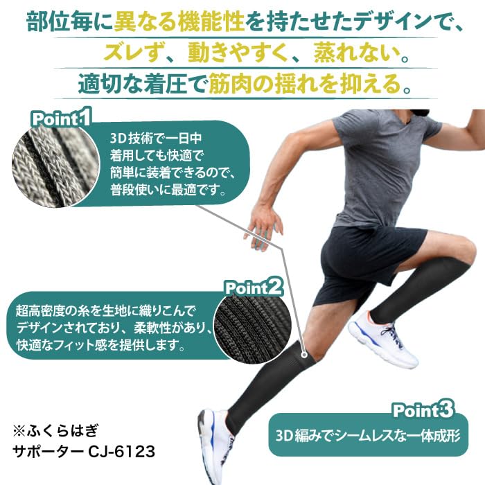 VITAL SALVEO Compression Calf Sleeves with Unisex Calf Comfortable Compression Stockings for Strength and Standing (Single Leg) Graphene, Support,