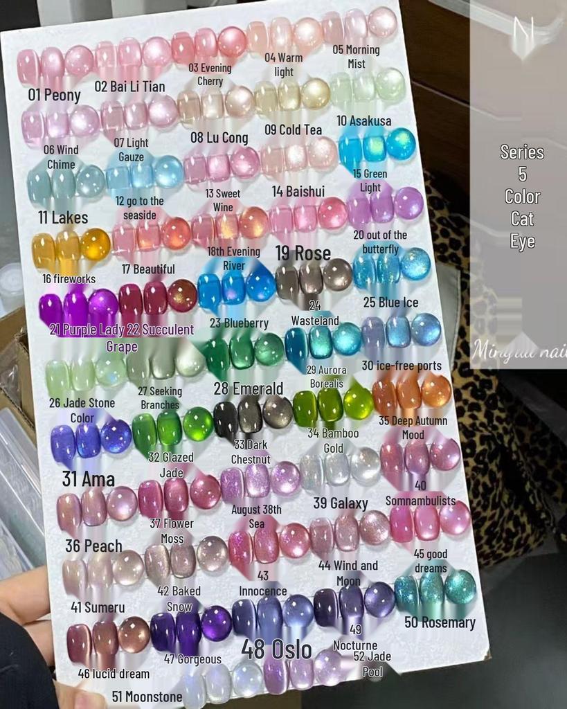 2025 Soft Gold Series Cat Eye Pearlescent Nail Polish