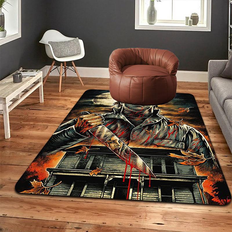 Michael Myers Rug Floor Mat for Living Room or Bedroom Soft and Comfortable Carpet a Gift for Birthday and Holiday.SFF0917415