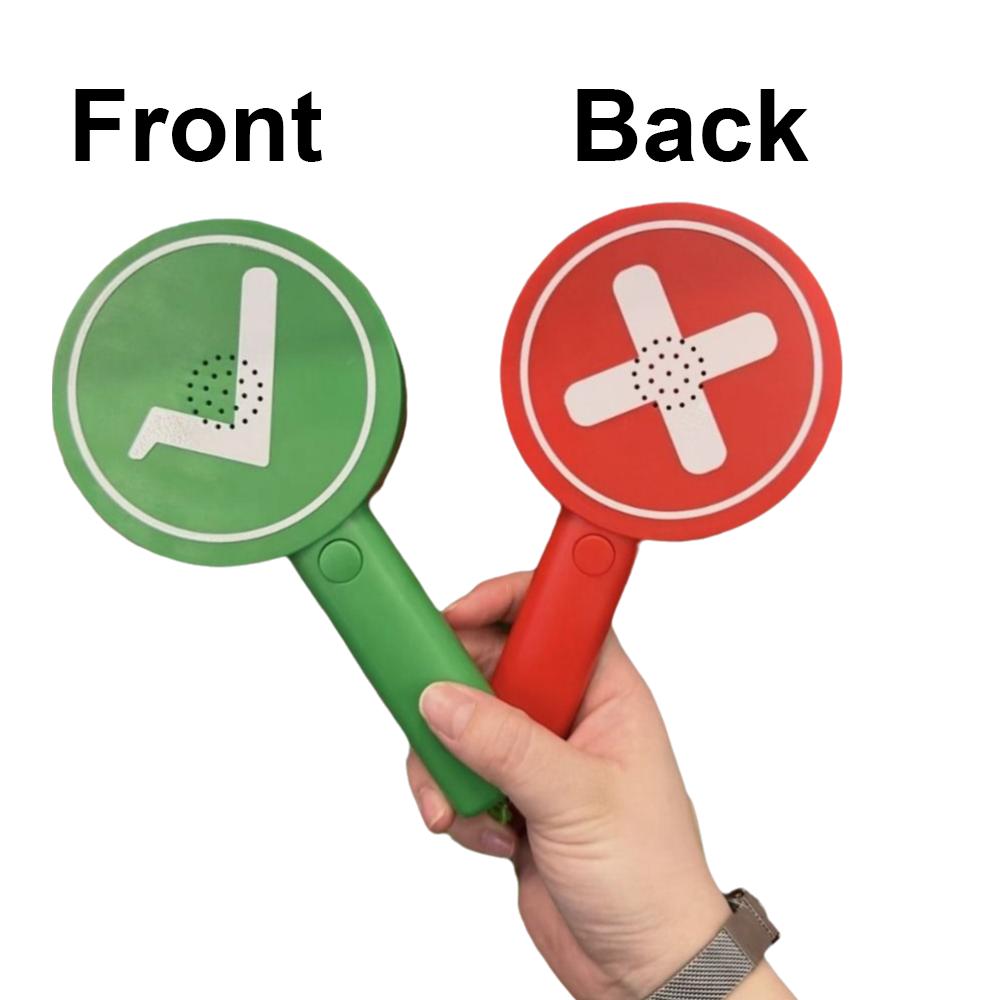 Double-Sided Hold Up The Sign Electronic Hand Held Response Card Office Party