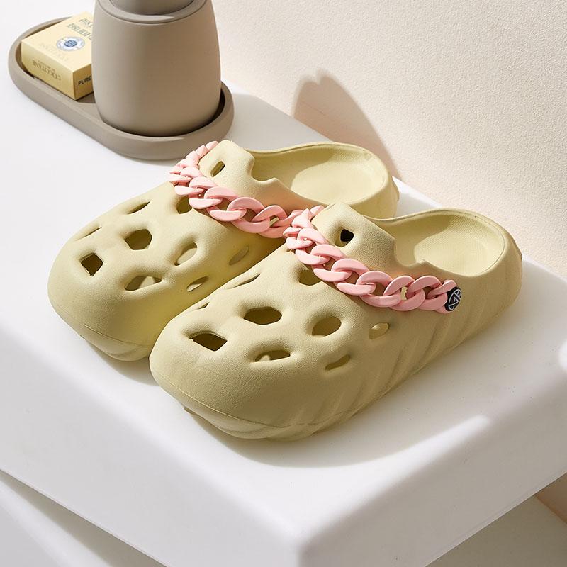 2024 Nouvelles Sandales à Plateforme d'Été pour Femmes, Pantoufles de Couple, Chaussures de Mode Creuses et Respirantes, Pantoufles d'Intérieur pour Femmes