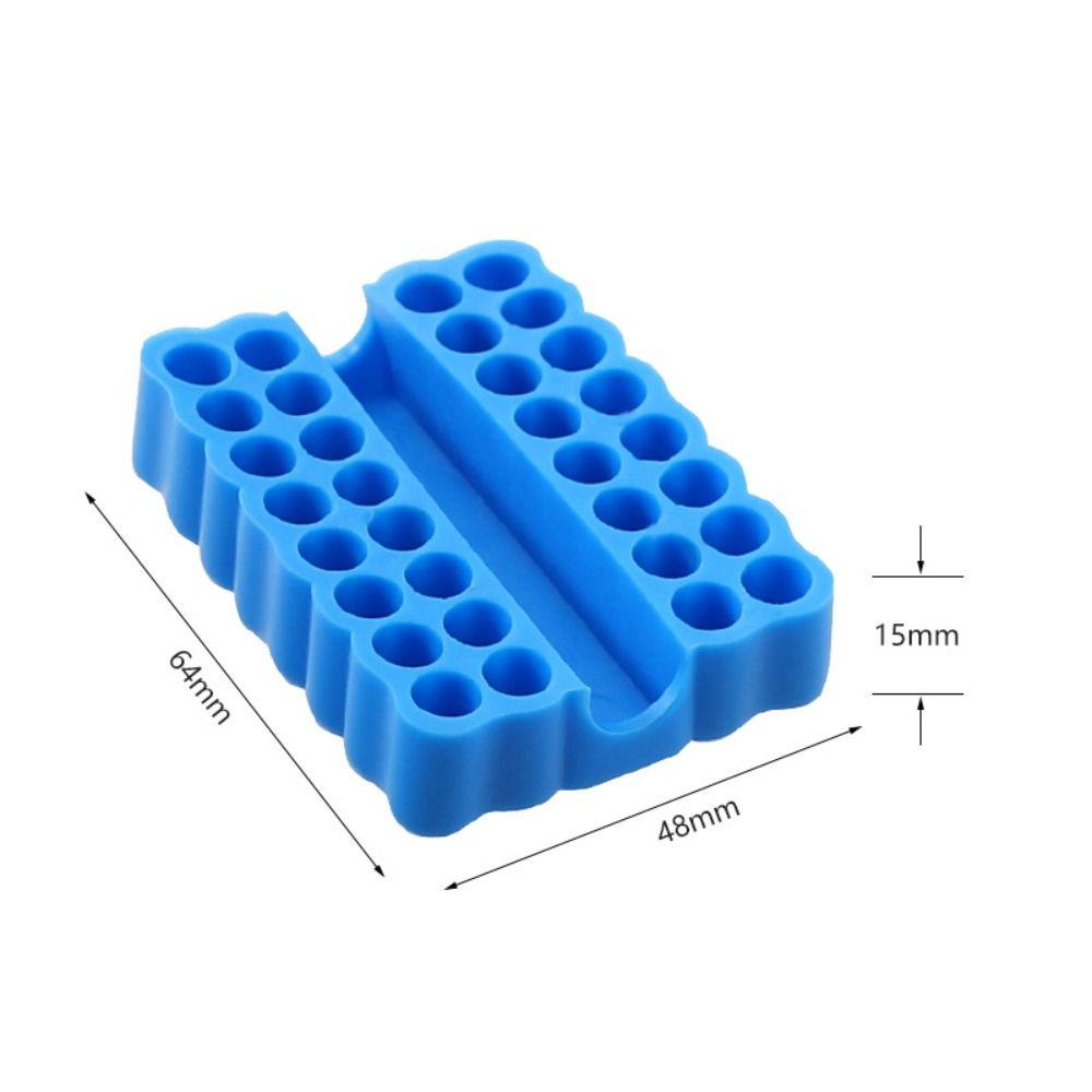 32 Holes Drill Bit Organizer Compact Size Bits Rack Durable Hex Shank Screwdriver Bits Holder